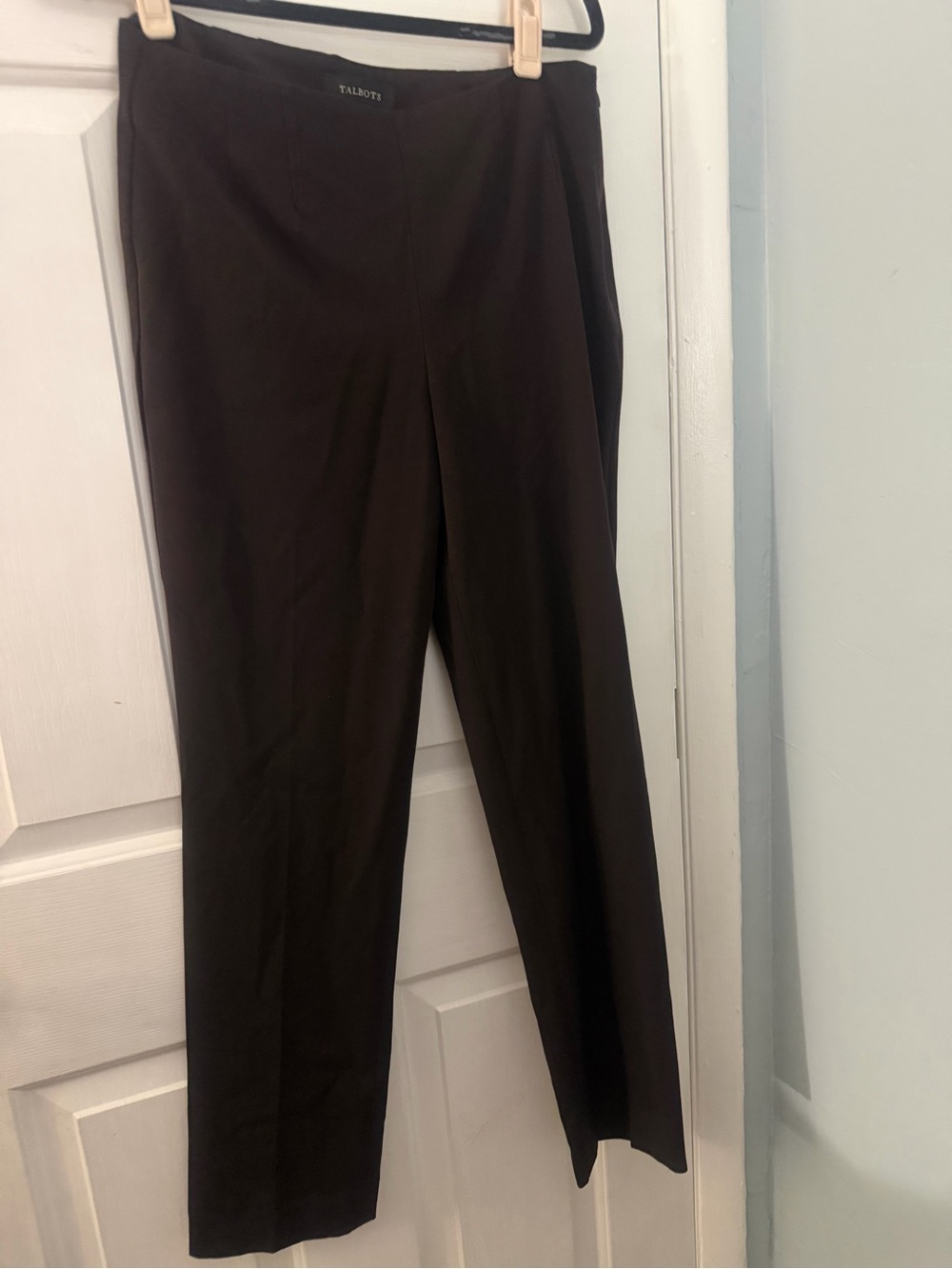 Talbots Size 6 Brown Side Zip Straight Leg Stretch Dress Pants